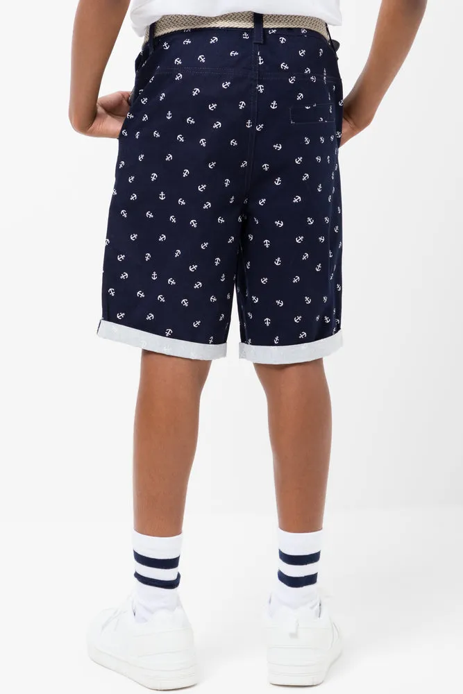 Belted Chino Shorts Navy sold by Ackermas product image thumbnail 3