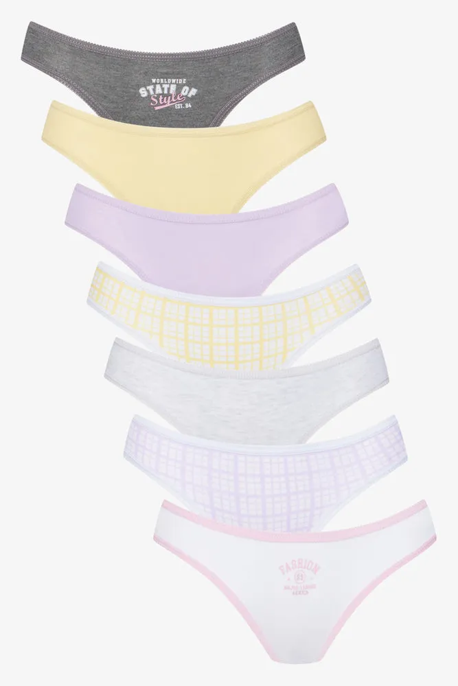 7 Pack Collegiate Bikini Panties Multi sold by Ackermas
