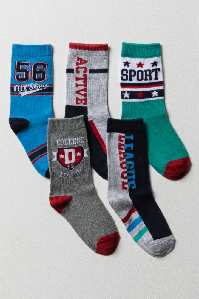 5 Pack Sport Socks Blue sold by Ackermas
