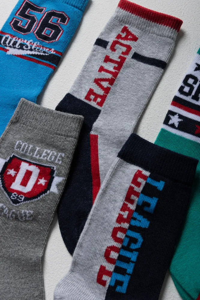 5 Pack Sport Socks Blue sold by Ackermas product image thumbnail 2