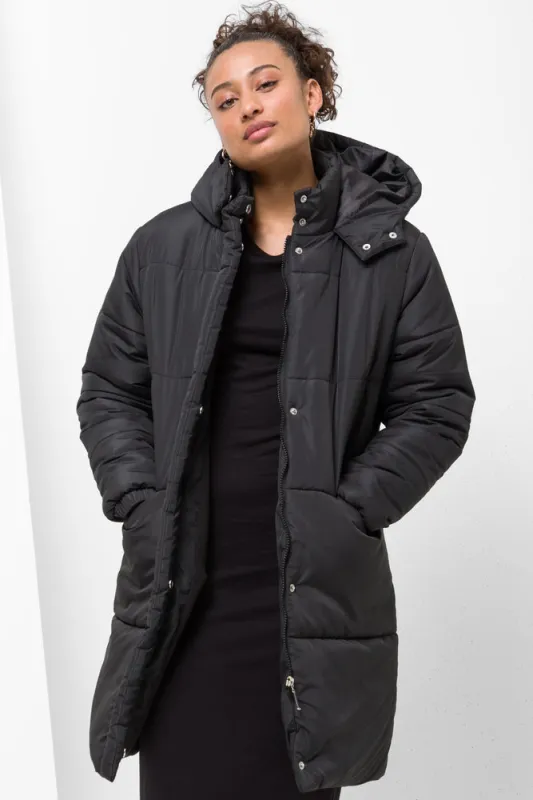 Longer Length Puffer Coat Black sold by Ackermas