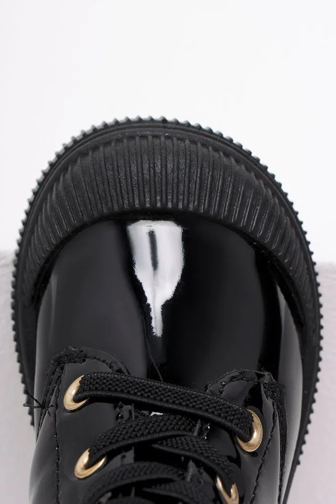Basic Lace Up Patent Boot Black sold by Ackermas product image thumbnail 5