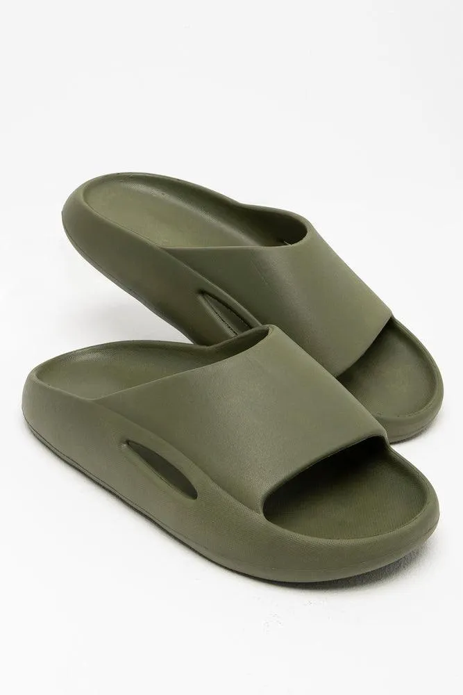 Moulded Slide Olive Green sold by Ackermas