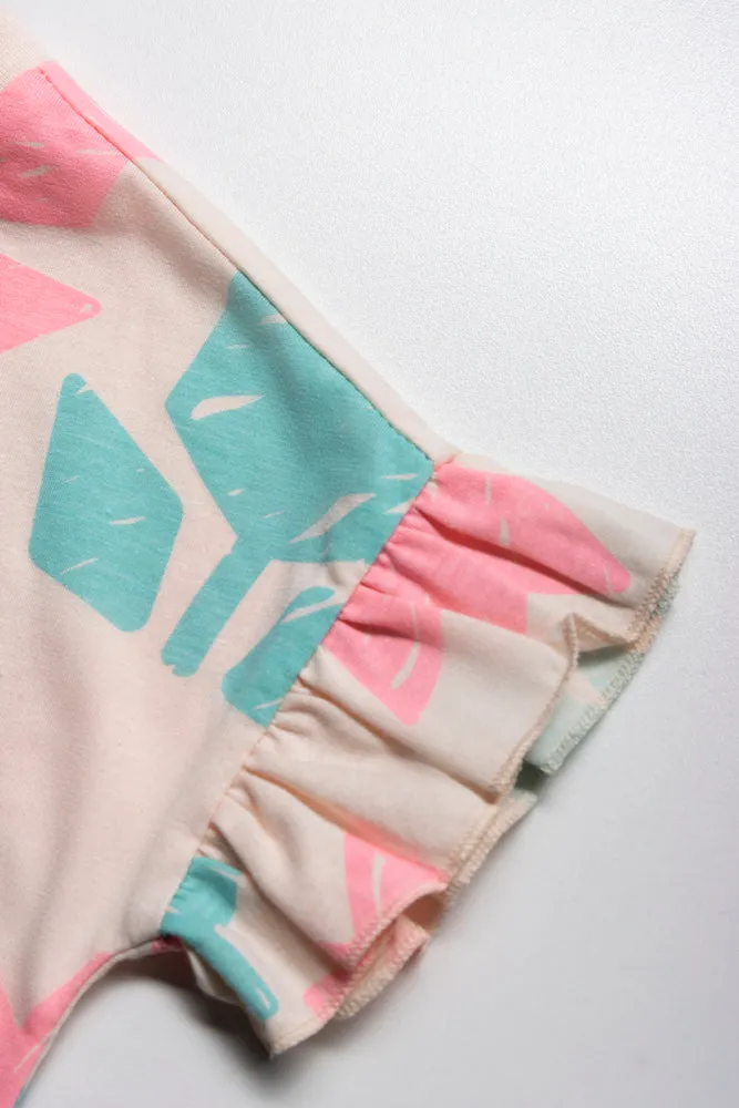 Skort With Flower T-Shirt Set Teal sold by Ackermas product image thumbnail 4