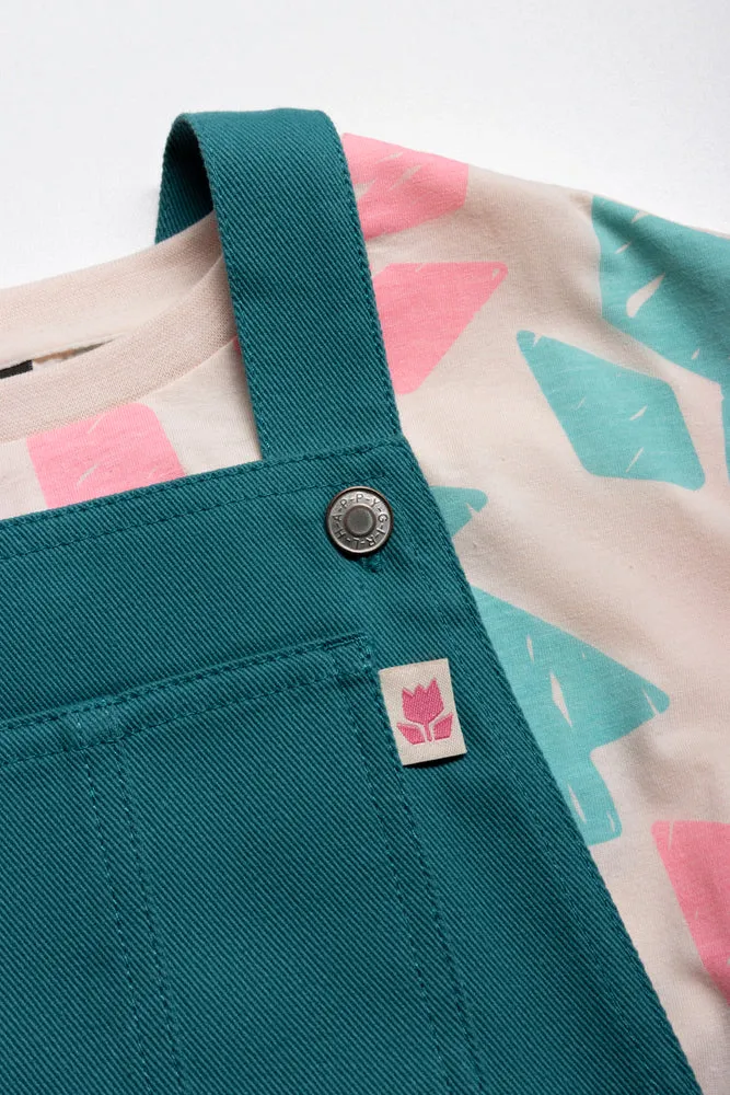 Skort With Flower T-Shirt Set Teal sold by Ackermas product image thumbnail 2