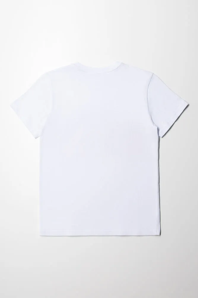 White Printed T-Shirt sold by Ackermas product image thumbnail 3