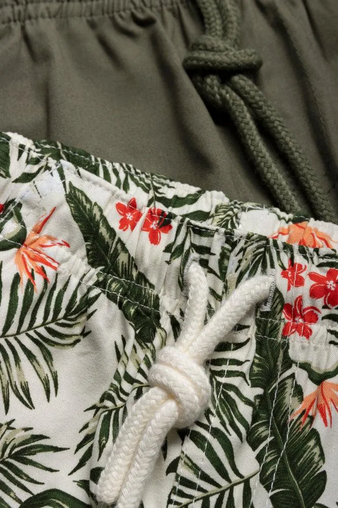 2 Pack Tropical Shorts Natural & Green sold by Ackermas product image thumbnail 2