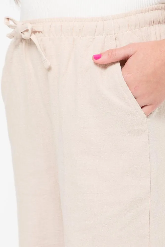 Linen Pull On Pants Stone sold by Ackermas product image thumbnail 5