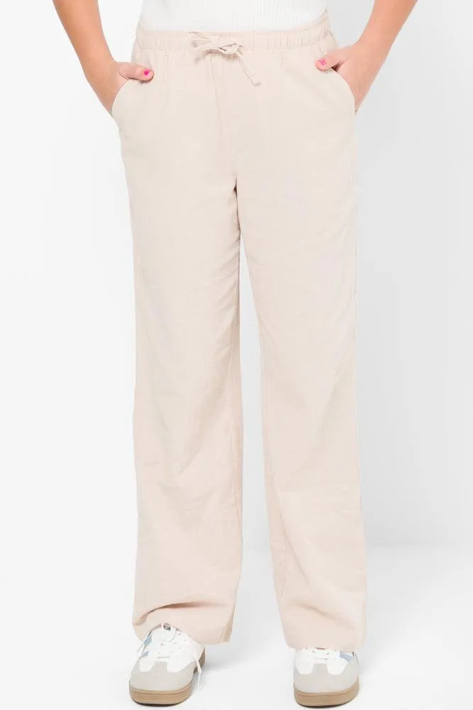 Linen Pull On Pants Stone sold by Ackermas product image thumbnail 2