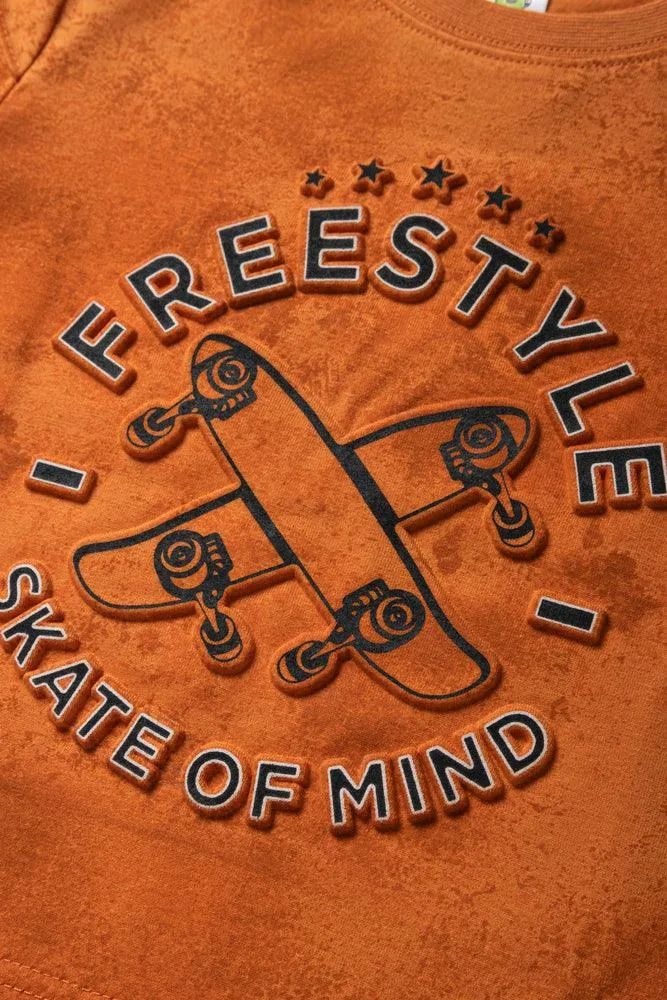 Skate Side Tuxedo T-Shirt Orange sold by Ackermas product image thumbnail 2