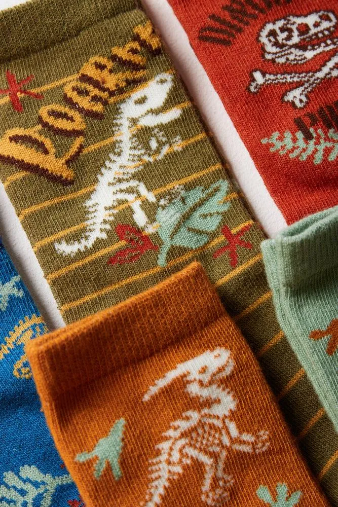 5 Pack Dino Socks Multi sold by Ackermas product image thumbnail 2