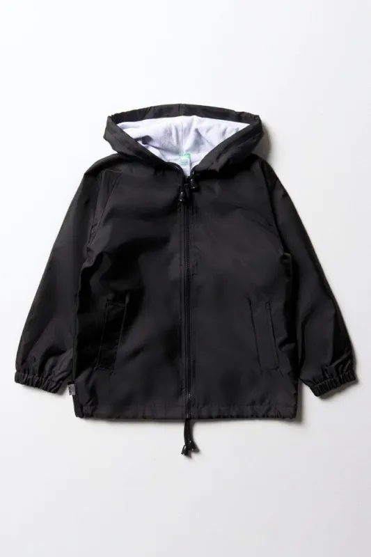 Unisex School Rain Jacket Black sold by Ackermas