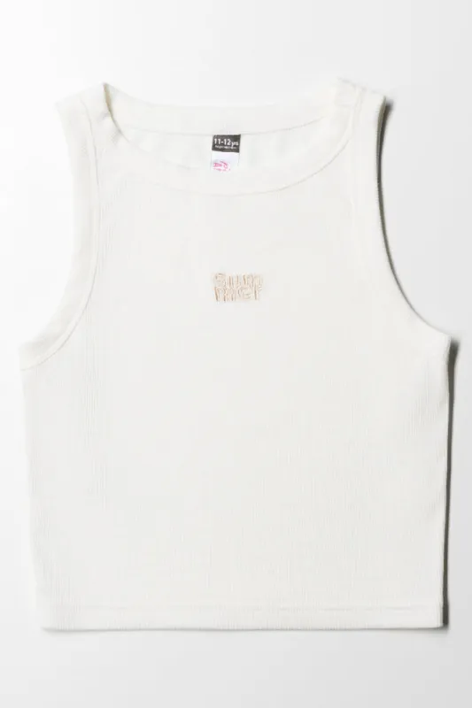 Rib Vest White sold by Ackermas