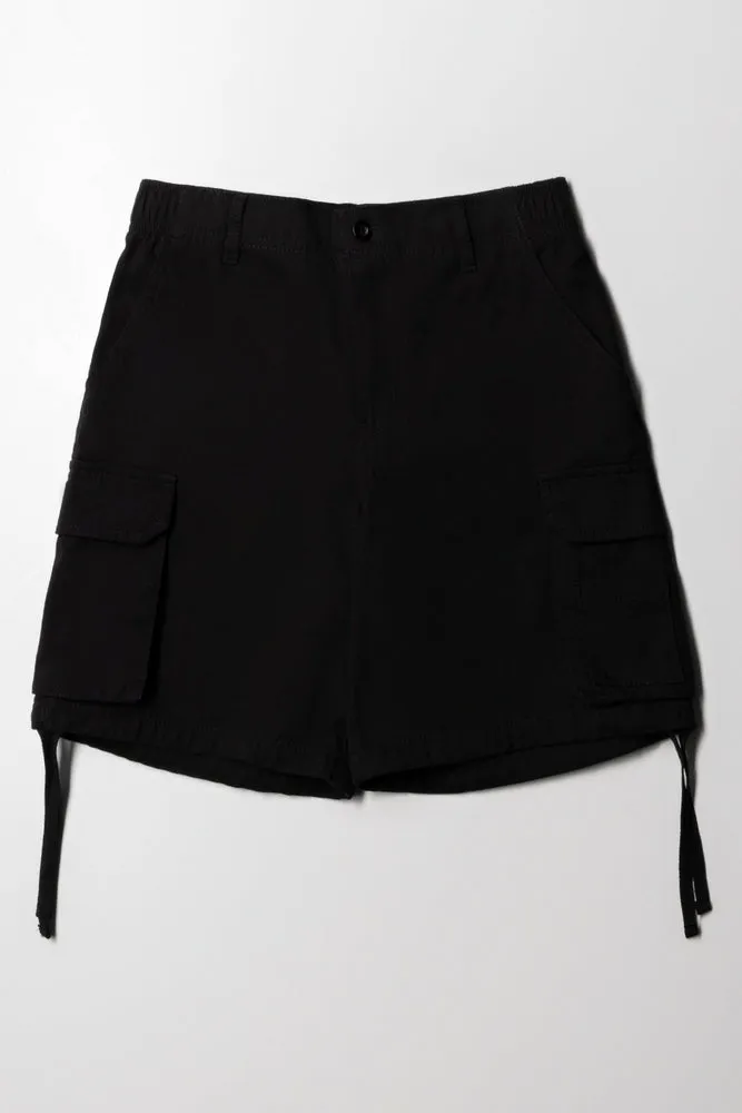 Cargo Bermuda Twill Shorts Black sold by Ackermas