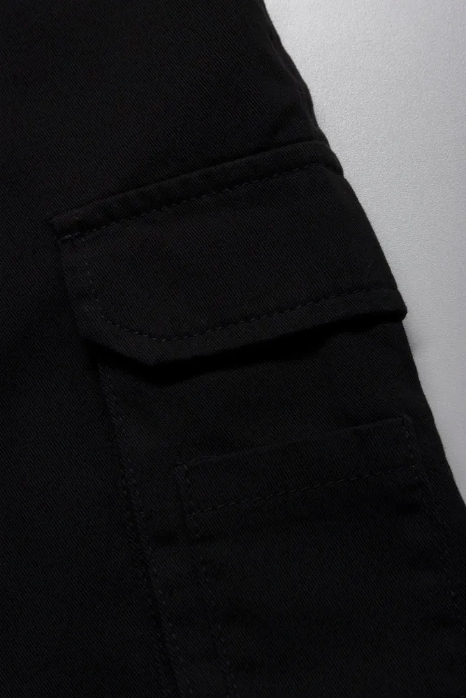 Cargo Bermuda Twill Shorts Black sold by Ackermas product image thumbnail 2