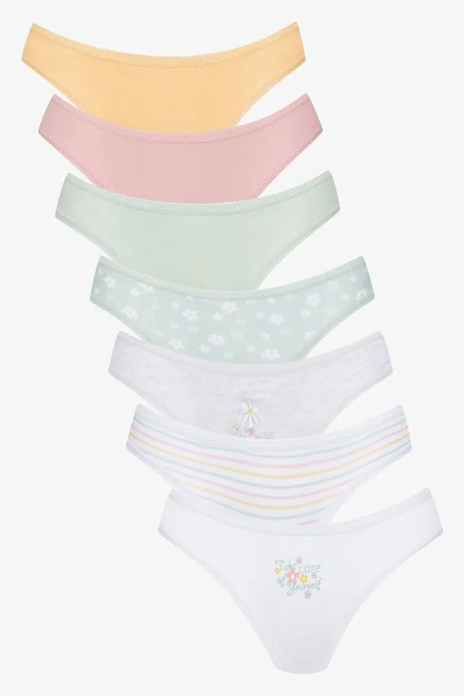 7 Pack Floral Bikini Panties Multi sold by Ackermas