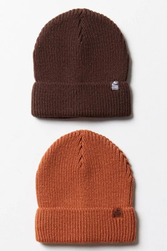 2 Pack Beanies Brown & Rust sold by Ackermas