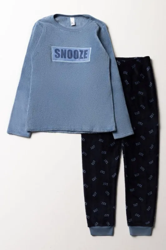 Snooze Long Sleeve Pyjamas Blue sold by Ackermas