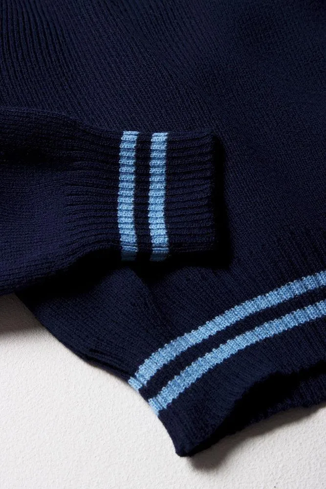 Unisex School Long Sleeve Striped Jersey Navy sold by Ackermas product image thumbnail 2