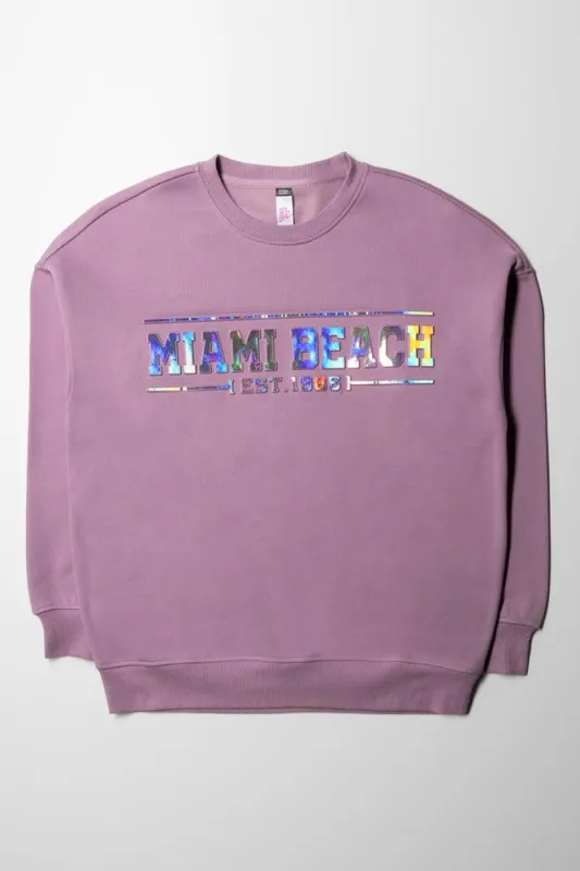 Miami Beach Oversized Tracktop Purple sold by Ackermas
