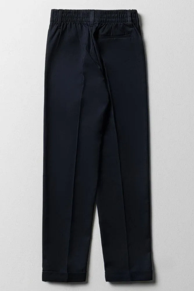 Boys School Turn Up Pants Navy sold by Ackermas product image thumbnail 3