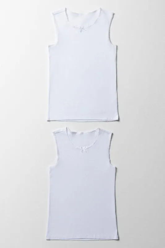 2 Pack Sleeveless Vests White sold by Ackermas