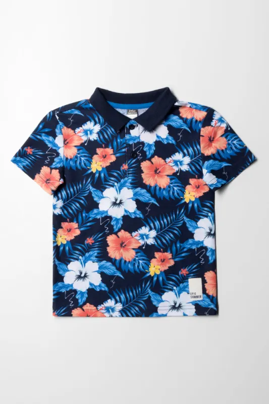 Printed Tropical Golfer Green Pink And Navy sold by Ackermas