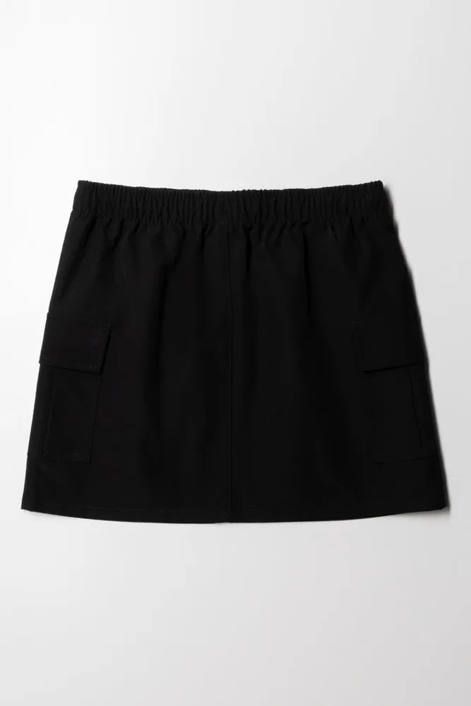 Ribstop Cargo Skirt Black sold by Ackermas product image thumbnail 4
