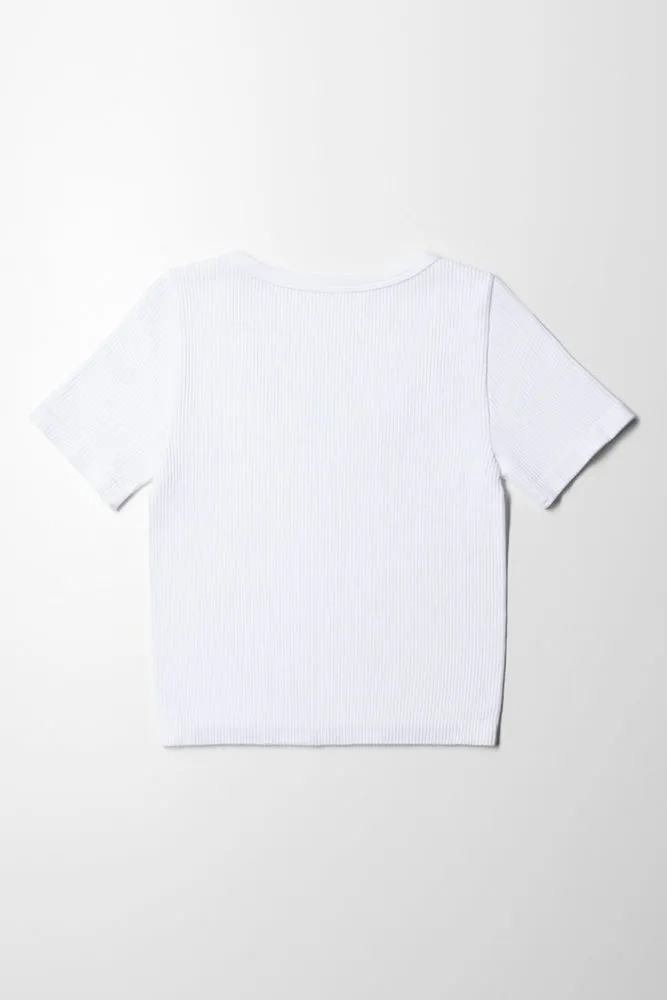 Seamless Short Sleeve T-Shirt White sold by Ackermas product image thumbnail 3