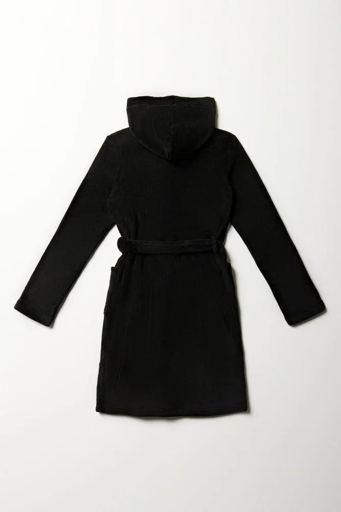 Coral Fleece Gown Black sold by Ackermas product image thumbnail 4