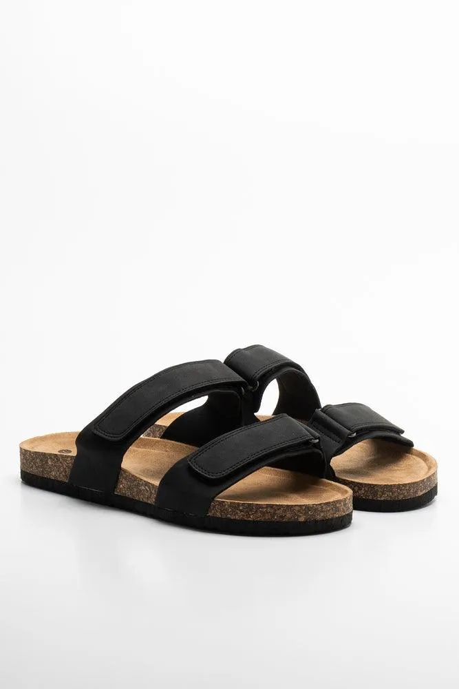 Double Band Sandal Black sold by Ackermas