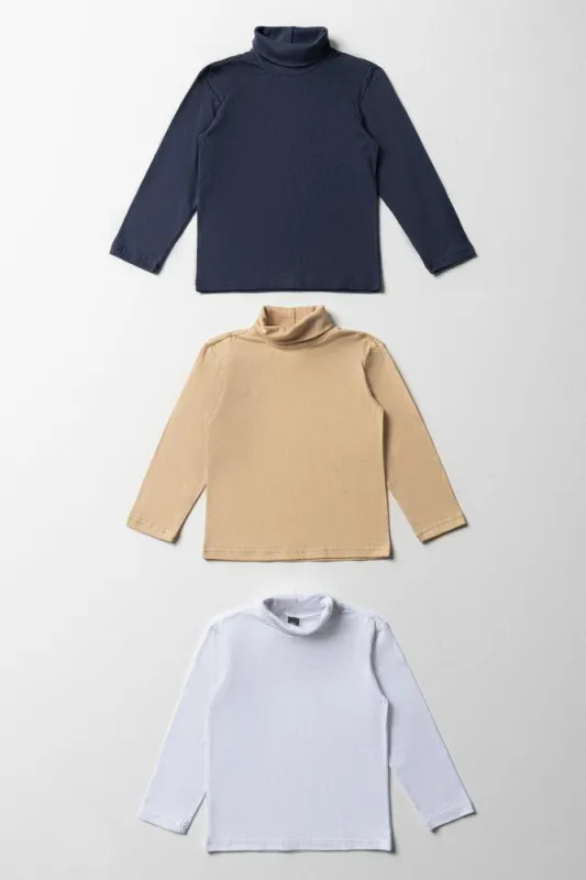 3 Pack Polonecks Navy, Natural & White sold by Ackermas