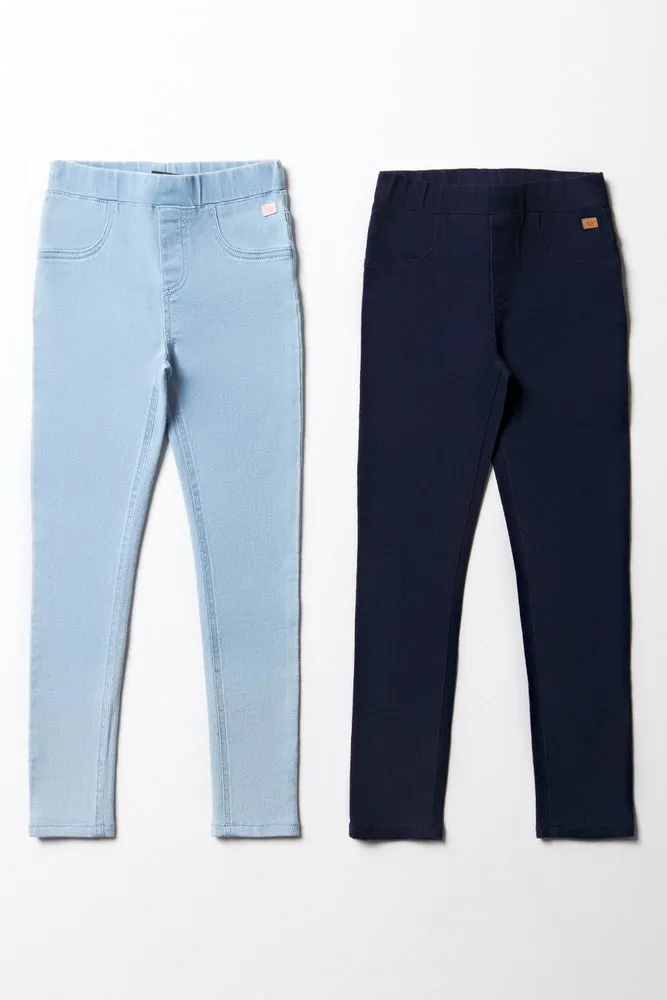 2 Pack Jeggings Light Blue & Dark Blue sold by Ackermas