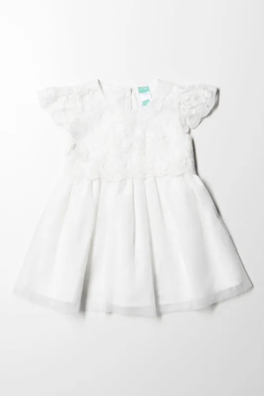 Lace Tulle Dress White sold by Ackermas
