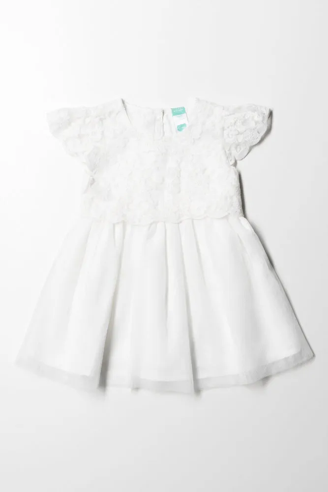 Lace Tulle Dress White sold by Ackermas