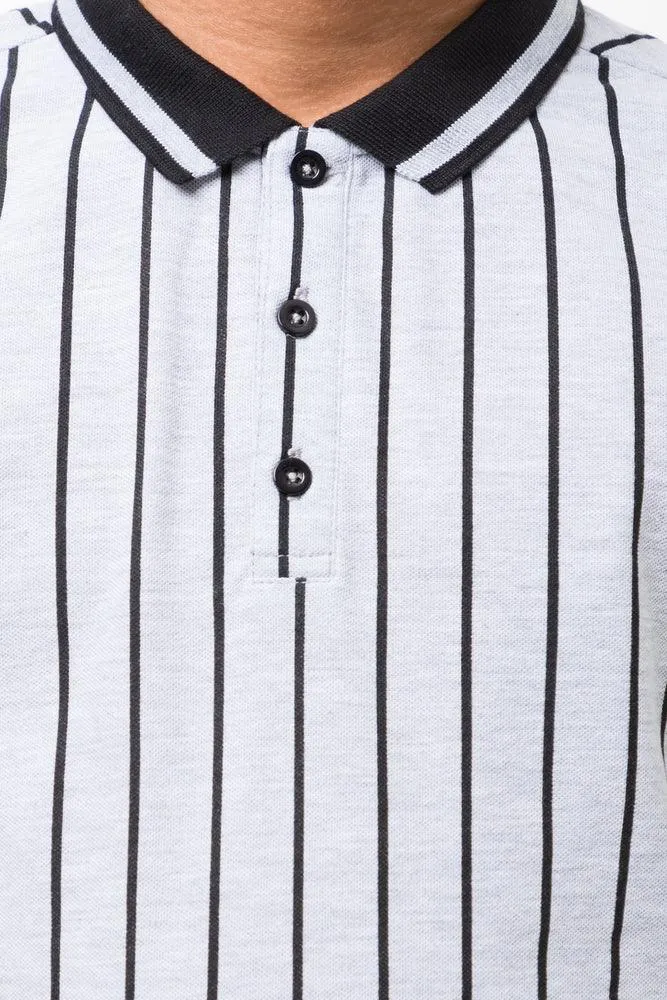 Stripe Short Sleeve Golfer Grey sold by Ackermas product image thumbnail 4