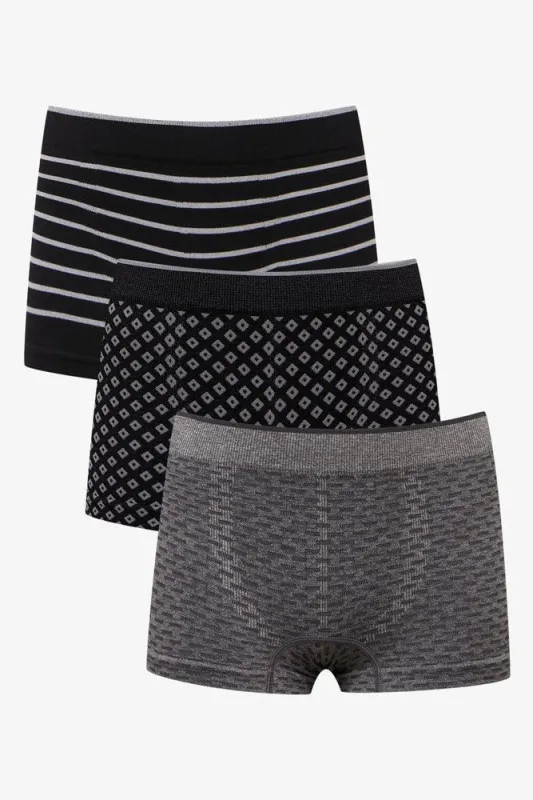 3 Pack Seam-Free Boxers Black sold by Ackermas