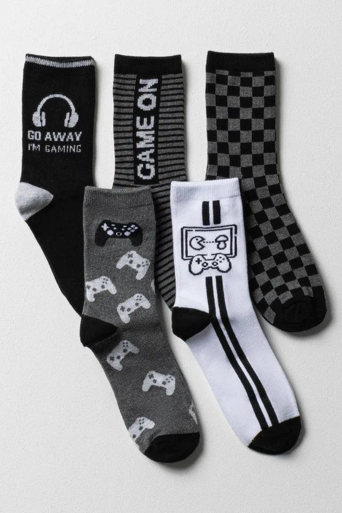 5 Pack Socks Black & Grey sold by Ackermas