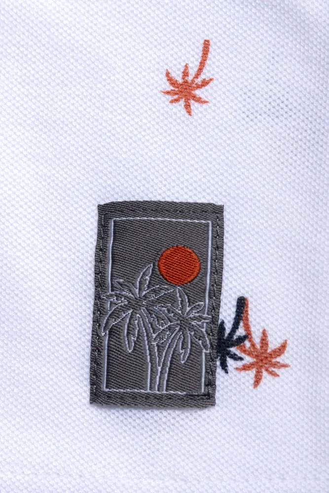 Palm Short Sleeve Golfer White sold by Ackermas product image thumbnail 3