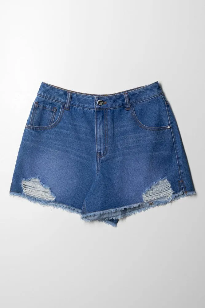 Denim Shorts Blue sold by Ackermas