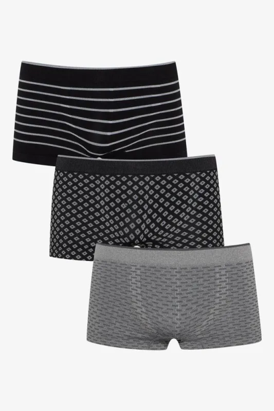 3 Pack Seam-Free Boxers Black sold by Ackermas