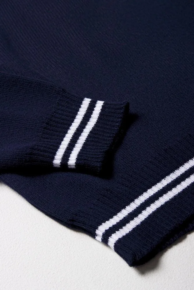 Unisex School Long Sleeve Striped Jersey Navy sold by Ackermas product image thumbnail 2