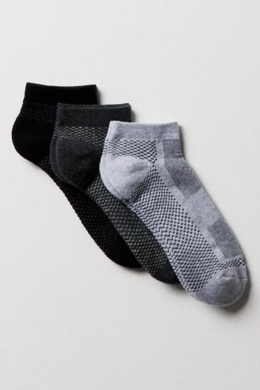 3 Pack Sport Socks Black & Grey sold by Ackermas