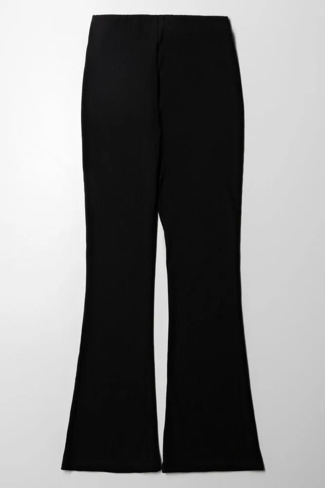 Rib Flare Leggings Black sold by Ackermas product image thumbnail 3