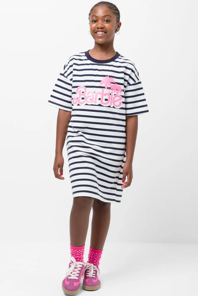 Barbie Stripe Dress Navy & White sold by Ackermas
