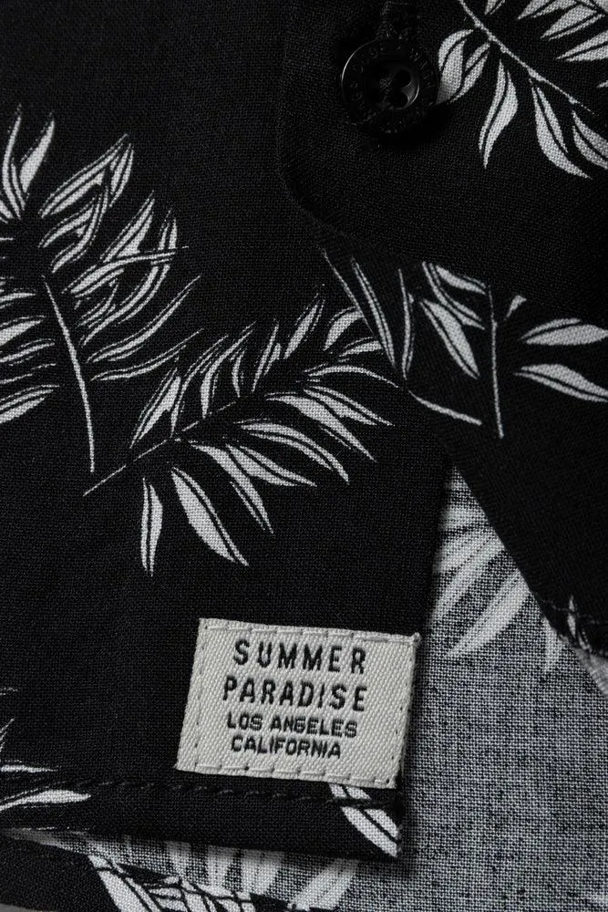 Viscose Floral Shirt Black sold by Ackermas product image thumbnail 3