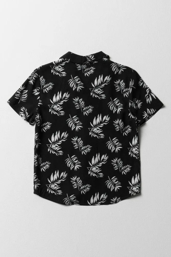 Viscose Floral Shirt Black sold by Ackermas product image thumbnail 4