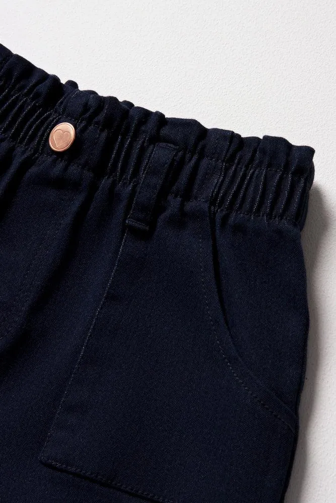 Pull On Denim Shorts Dark Blue sold by Ackermas product image thumbnail 2