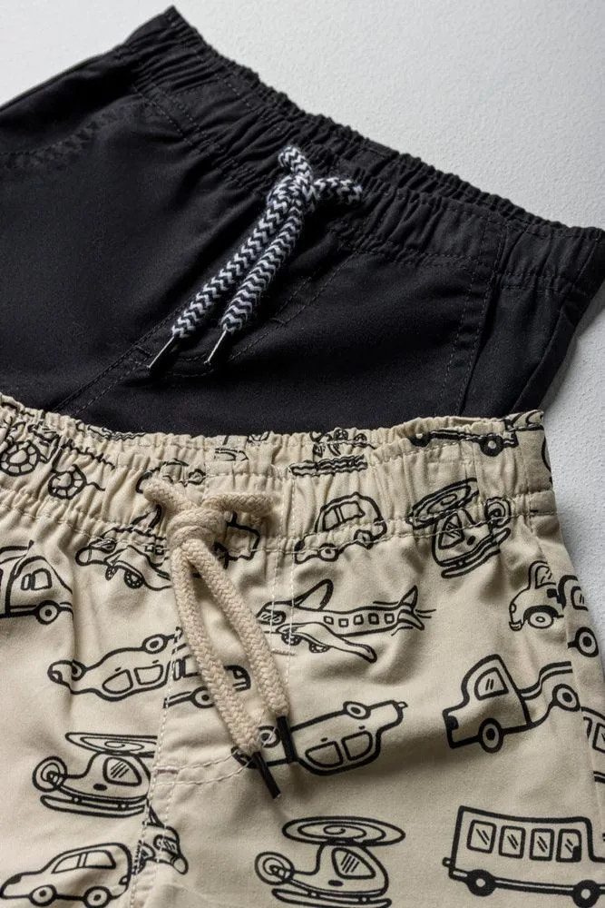 2 Pack Shorts Black And Stone sold by Ackermas product image thumbnail 2