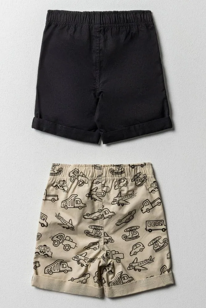 2 Pack Shorts Black And Stone sold by Ackermas product image thumbnail 3